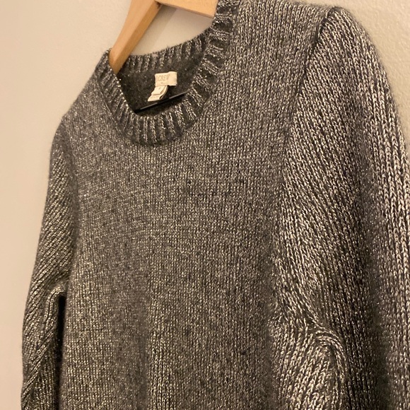 J. Crew Factory Metallic Wool Mix Sweater - Women’s Medium - Silver Blue - Picture 5 of 9
